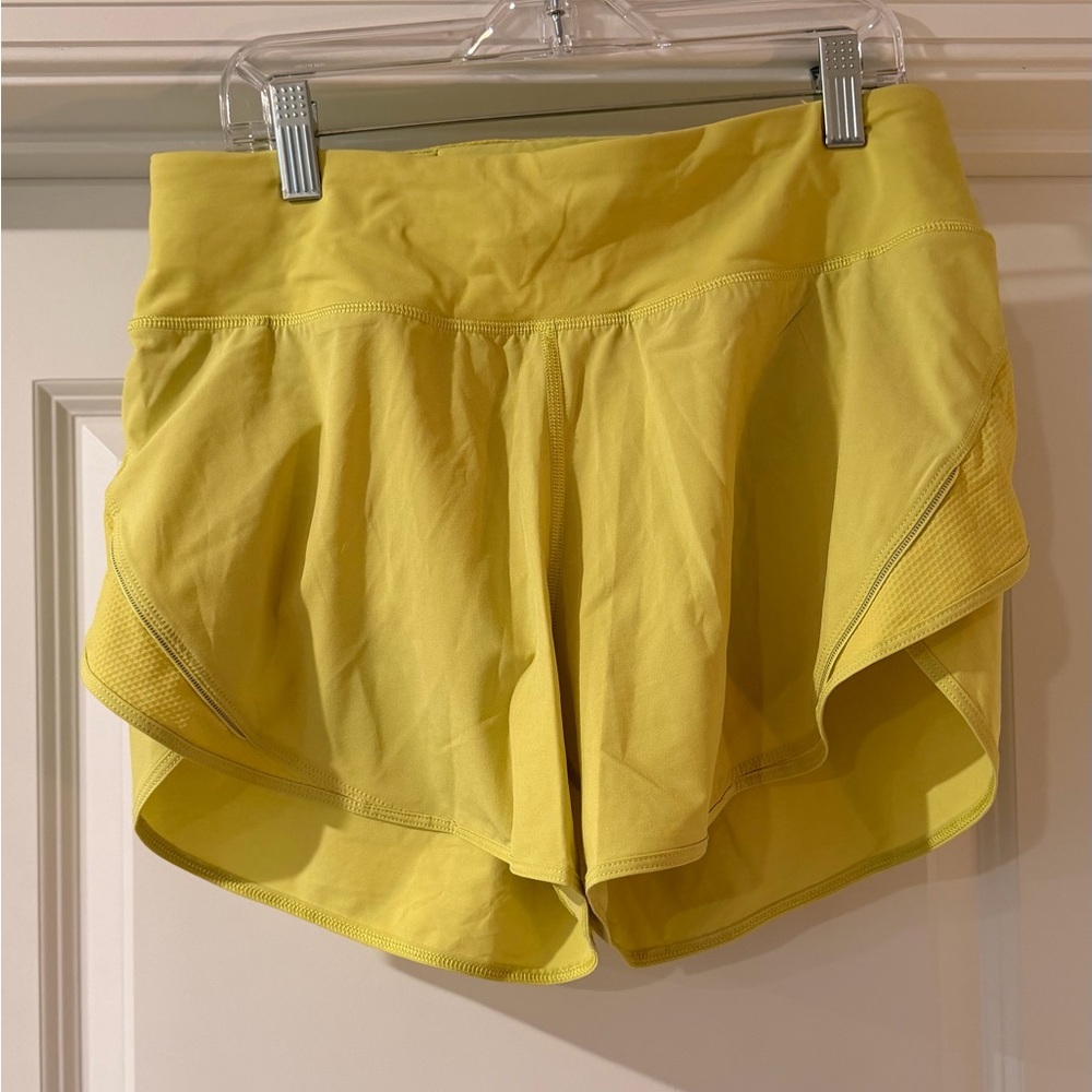 lululemon athletica Yellow Layered Athletic Skort Shorts